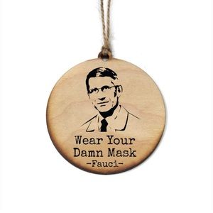 Lot of 5 Dr Fauci Wear Your Mask Funny Christmas Ornament